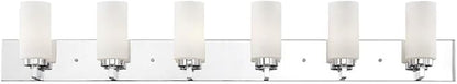 Livex Lighting 16376-91 West Lake 6-Light Bath Light, Brushed Nickel, 47 x 4 x 8
