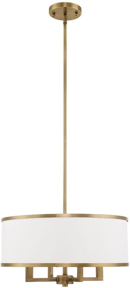 Livex Lighting 62615-91 Park Ridge 4 Light Chandelier, Brushed Nickel, 18"L x 18"W x 48"H