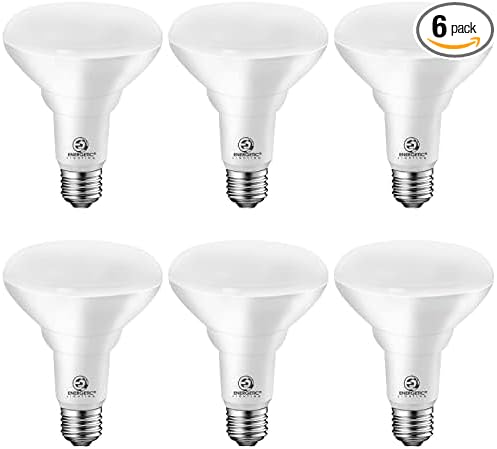 Energetic LED Flood Light Bulbs BR30, 65W Equivalent, Dimmable, Cool White 4000K, 750lm, Indoor Flood Lights for Recessed Cans, 6 Pack