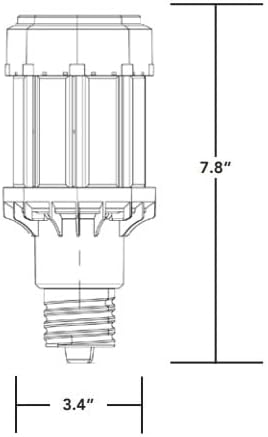 KASTLITE LED Post Top Light Bulb | Retrofit Corn Cob Light | 3 Color Temperatures 3000K, 4000K, 5000K | Mogul or Med Base | Rotatable Base with Cooling Fan, Surge Protection, Dimmable, Long Lifespan