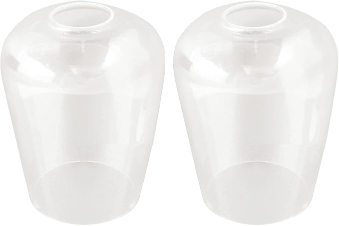 2 Pack Clear Wine Glass Shade, Modern Light Fixture Replacement Globe or Cover with 1-5/8-Inch Fitter for Chandelier Wall Sconce Pendant Light, G0042