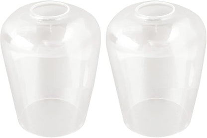 2 Pack Clear Wine Glass Shade, Modern Light Fixture Replacement Globe or Cover with 1-5/8-Inch Fitter for Chandelier Wall Sconce Pendant Light, G0042