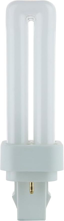 Diodesy- PLD Double U-Shaped Twin Tube CFL Bulbs 13W 660 Lumens Plug-in GX23-2 2-Pin Base 3500K Neutral White Pack of 10- Compact Fluorescent Light Bulb