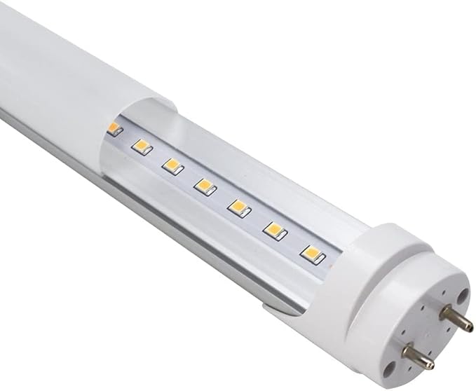LightingWill LED T8 Light Tube 4FT, Natural White 4000K, Dual-End Powered Ballast Bypass, 2000Lumens 18W (40W Fluorescent Equivalent), Frosted Cover, AC85-265V Lighting Tube Fixtures, 1Pack