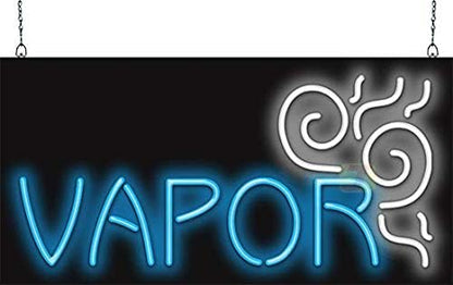 Vapor with Graphic Neon Sign