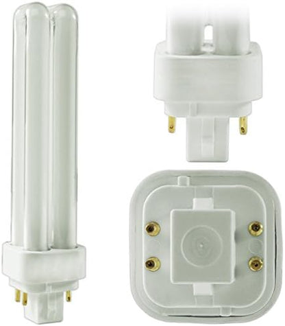 (4 Pack) PLC-18W 827, 4 Pin G24q-2, 18 Watt Double Tube, Compact Fluorescent Light Bulb, Replaces Sylvania 20683 and Philips 38329-9 - PL-C 18W/827/4P/ALTO