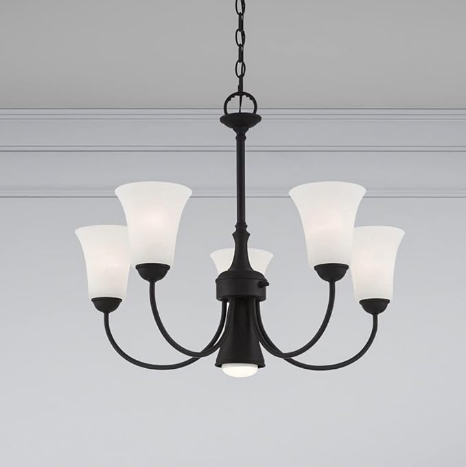 Livex Lighting 6465-04 Ridgedale 6 Light Chandelier, Black