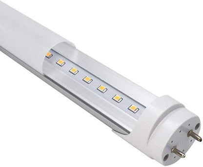 LightingWill LED T8 Light Tube 2FT, Natural White 4000K, Dual-End Powered Ballast Bypass, 1000Lumens 10W (24W Fluorescent Equivalent), Frosted Cover, AC85-265V Lighting Tube Fixtures, 4 Pack