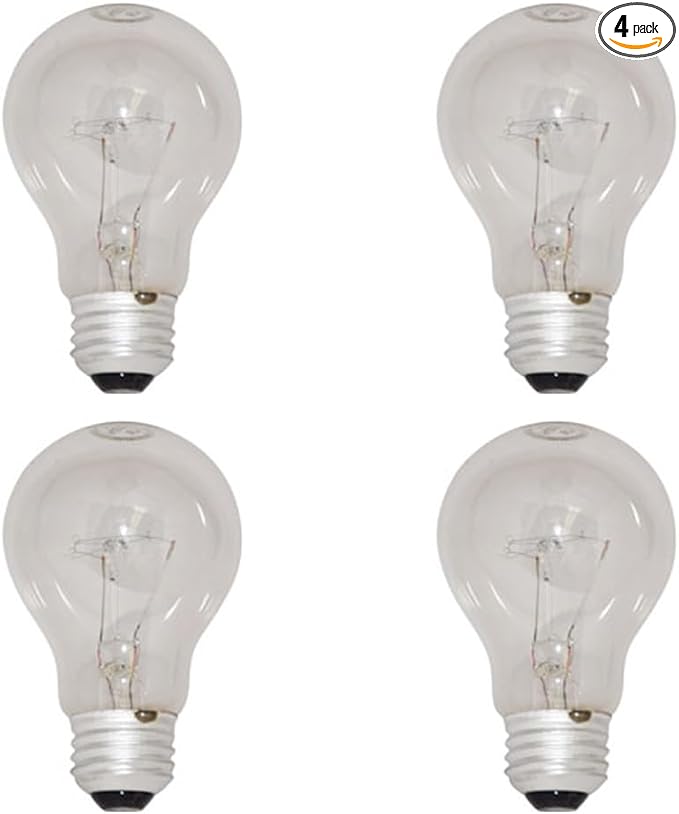 Technical Precision Replacement for Light Bulb/LAMP 60W A19 CL Light Bulb 4 Pack