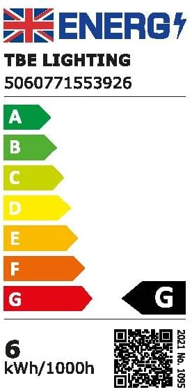 TBE LIGHTING 6w / 9 inch Daylight White 6500K Tubes - F6T5/SW Fluorescent Tube Lamps 225mm / 9''- CFL Bulbs - G5 2-Pin Base Fittings - T5 High Efficiency Lamps (4-Pack)