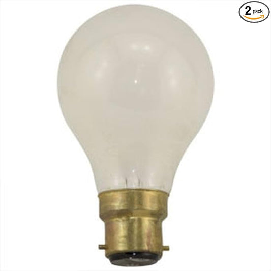 Technical Precision Replacement for Damar 40a19if 130v Frost B22 Base Light Bulb 40W 120V A19 Incandescent Light Bulbs - B22D Double Contact Base - 2 Pack