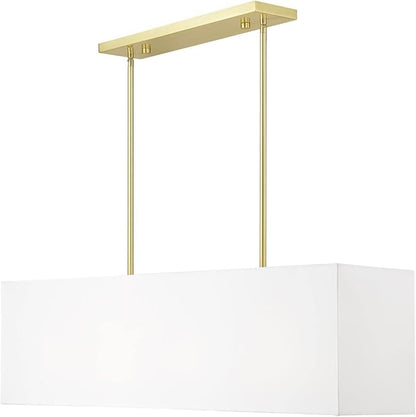 Livex Lighting, 41155-12, Summit, Linear Chandelier, Satin Brass