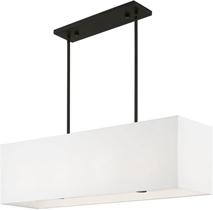 Livex Lighting, 41155-04, Summit, Linear Chandelier, Black