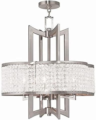 Livex Lighting 50575-91 Gramercy 4-Light Chandelier, Brushed Nickel