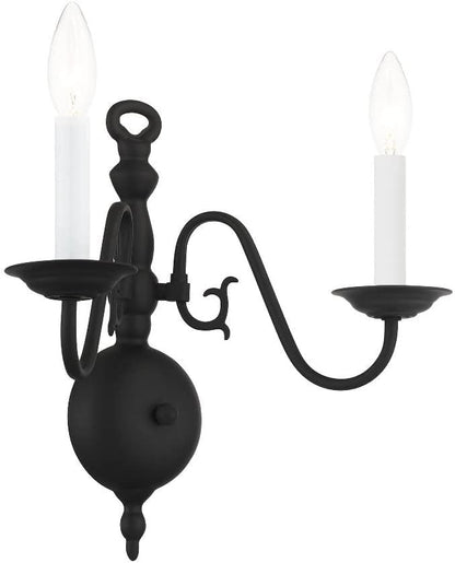 Livex Lighting 5002-02 Williamsburgh 2 Light Polished Brass Wall Sconce