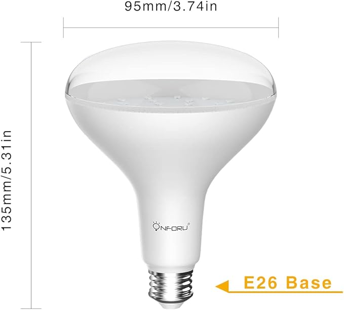 Onforu 2 Pack 120W Equiv LED Black Light Bulb, BR30 E26 Blacklight Bulbs for Glow in The Dark, 385-400nm, 15W Black Light Flood Light for Halloween Christmas Party, Body Paint, Fluorescent Poster