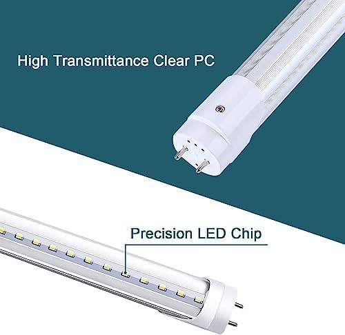 H&B Luxuries 4FT LED T8 Ballast Bypass Type B Light Tube, 18W, Single-Ended & Dual-Ended Connection, 2340LM, G13 Base,T8 T10 T12 Fluorescent Bulbs Replacement, UL & DLC - 4000K (30Pcs)