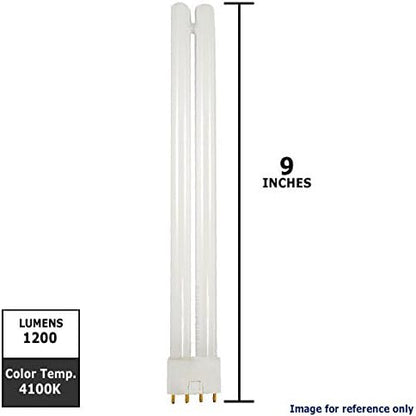 Sunlite FT18DL/841 Compact Fluorescent Plug-in Tube Light, 18 Watts 120 Volts, 10000 Rated Hours, 2G11 4-Pin Base, 1200 Luments, Twin Tube, 4100K Cool White, 1 Pack