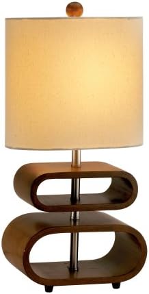 Adesso Rhythm Table Lamp – Rustic Bentwood and Natural Beige Shade - Perfect Nightstand, End Table, and Desktop Accent Lighting