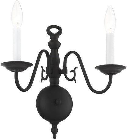 Livex Lighting 5002-02 Williamsburgh 2 Light Polished Brass Wall Sconce