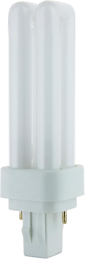 Diodesy- PLD Double U-Shaped Twin Tube CFL Bulbs 13W 660 Lumens Plug-in GX23-2 2-Pin Base 3500K Neutral White Pack of 10- Compact Fluorescent Light Bulb