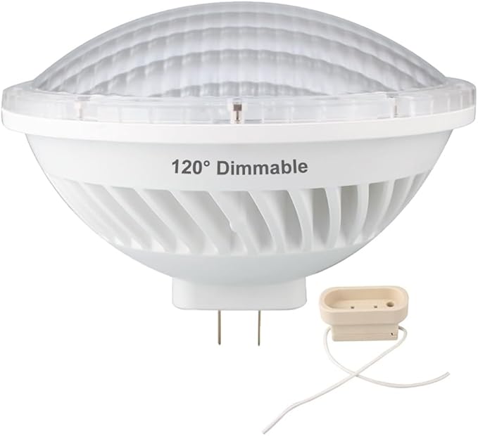 BAOMING Par56 LED Bulb Dimmable 28W Soft Warm White (2700~3000K) 120V GX16D Base, 120° Wide Flood Light, Replacement 300W MFL Par56 Halogen Light