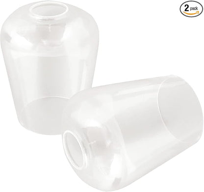 2 Pack Clear Wine Glass Shade, Modern Light Fixture Replacement Globe or Cover with 1-5/8-Inch Fitter for Chandelier Wall Sconce Pendant Light, G0042