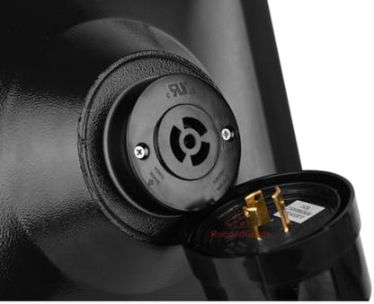 RuggedGrade 120W LED Post Top Light - Morati Series - 14,800 Lumen - Color Selectable 3000K/4000K/5000K - Slip Fit Mount - Photocell & Bypass for Dusk to Dawn Control - Black Housing - DLC 5.1 Premium