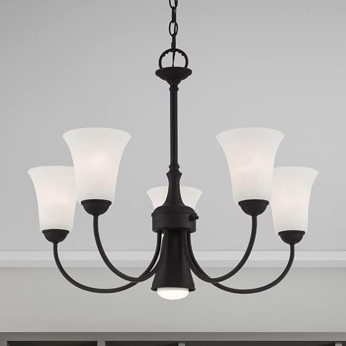 Livex Lighting 6465-04 Ridgedale 6 Light Chandelier, Black