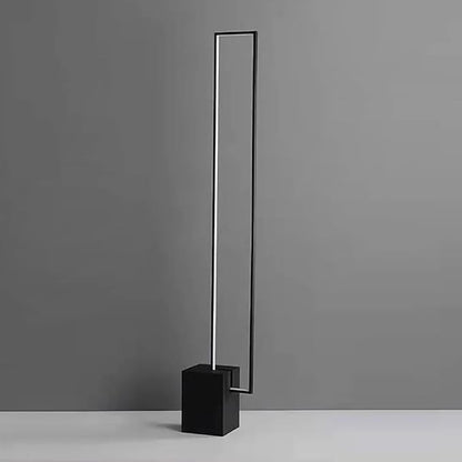 LOVEDIMA Metal LED Floor Lamp,Rectangular Standing lamp with Black Base