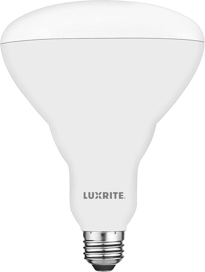 LUXRITE BR40 LED Light Bulbs, 85W Equivalent, 5000K Bright White, Dimmable, 1100 Lumens, LED Flood Light Bulb, 13W, E26 Medium Base, Indoor/Outdoor - Perfect for Office and Recessed Lighting