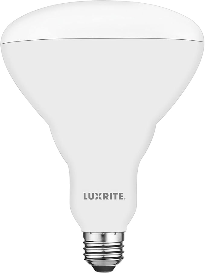 LUXRITE BR40 LED Light Bulbs, 85W Equivalent, 2700K Warm White, Dimmable, 1100 Lumens, LED Flood Light Bulb, 13W, E26 Medium Base, Indoor/Outdoor - Perfect for Office and Recessed Lighting