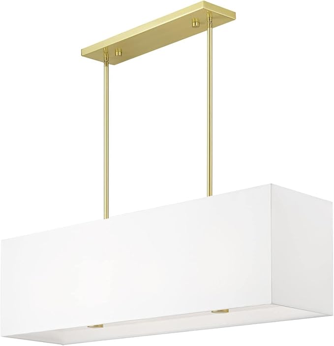Livex Lighting, 41155-12, Summit, Linear Chandelier, Satin Brass