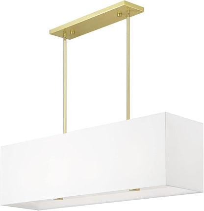 Livex Lighting, 41155-12, Summit, Linear Chandelier, Satin Brass