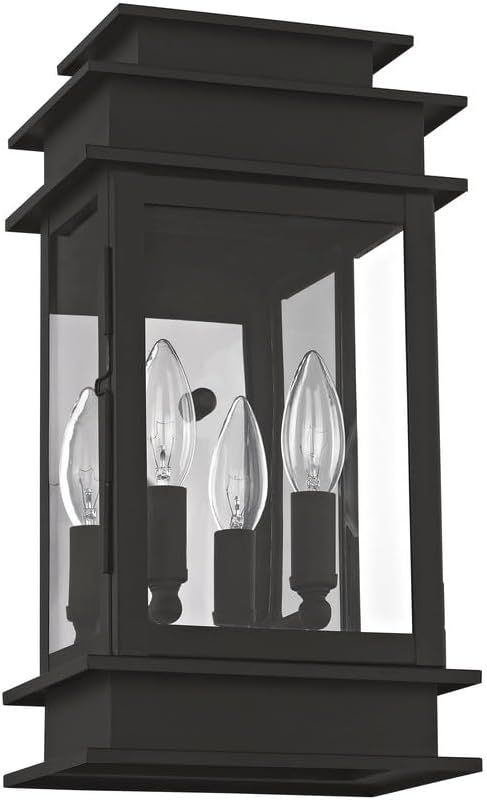 Livex Lighting 2014-29 Princeton Outdoor Wall Lantern, Vintage Pewter, 14" x 7.5" x 14"