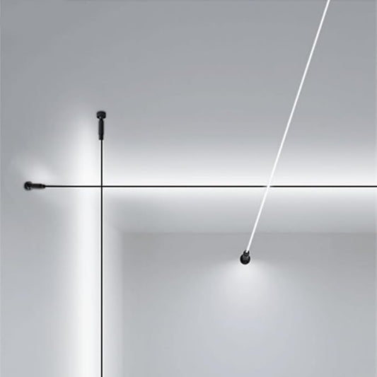 Skyline Steel Strip Light Linear Wall Lamp Strip Family Decoration Steel Bar Villa Aisle Bar DIY Length LED Light Cutting Slim Sconce 158Inch for Wall Ceiling Floor Lighting,6000K Black