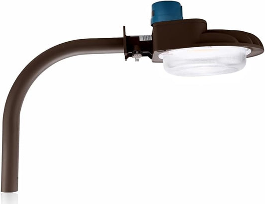RuggedGrade 60W - Vontair Series - LED Barn Style Light with Arm Mount + Photocell - 9,000 Lumens - Color Selectable 3000K/4000K/5000K - Brown Housing - Outdoor Light - DLC 5.1 Premium
