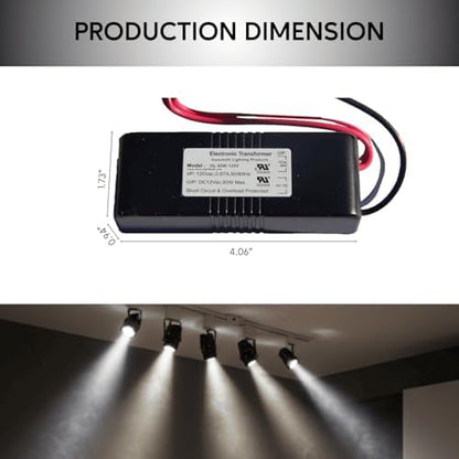 Ironsmith Lighting Products 80 Watt Dimmable Halogen Lamp Transformer - 120V Input, 12V Output, Halogen, Xenon, Krypton Type Light Bulbs Support - Short Circuit Protected with Auto Restart