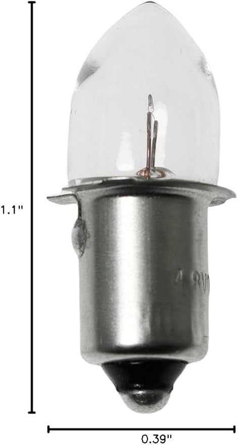 10PCS 102.4V0.7A Krypton Flashlight Bulb Replacement Bayonet Base Bulb Bayonet Base Krypton Replacement Bulb Flashlight Bulbs