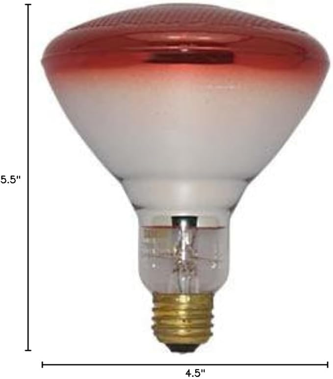 Technical Precision Replacement for Ge General Electric G.e Wb08x10029 Red Infrared Bulb 175 Watt Bulb Warming Lamp - 120V PAR38 Infrared Light Bulb - 1 Pack