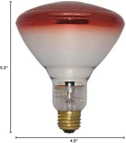 Technical Precision Replacement for Ge General Electric G.e Wb08x10029 Red Infrared Bulb 175 Watt Bulb Warming Lamp - 120V PAR38 Infrared Light Bulb - 1 Pack