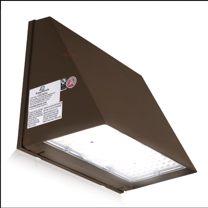 RuggedGrade 40W - Tucana III TunableTech Series - LED Wall Pack Light with Photocell - 5,800 Lumens - Color Selectable 3000K/4000K/5000K - Outdoor LED Light - DLC 5.1 Premium