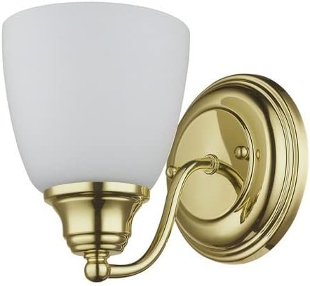 Livex Lighting 13671-01 Somerville 1 Light Wall Sconce, Antique Brass