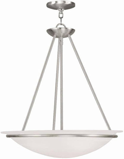 Livex Lighting 4826-91 Newburgh 3-Light Pendant, Brushed Nickel