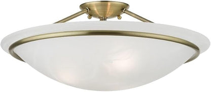 Livex Lighting 4825-04 Newburgh 3-Light Ceiling Mount, Black