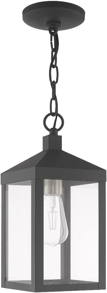 Livex Lighting 1 Light Antique Brass Outdoor Pendant Lantern