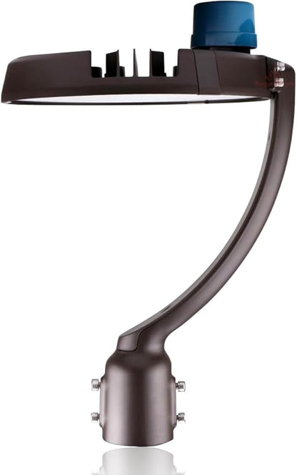RuggedGrade 150W LED Post Top Light - Perconi Series - 21,000 Lumens - Color Selectable 4000K/5000K - Slip Fit Mount - Photocell - Full Tunable - Bronze Housing - DLC 5.1 Premium