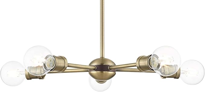 Livex Lighting 46135-01 5 Light Antique Brass Chandelier