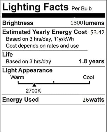 Circle (6 Pack PLT-26W 827, 4 Pin GX24q-3, 26 Watt Triple Tube, Compact Fluorescent Light Bulb. 2700K Warm White, 6 Count.