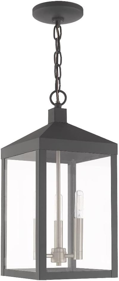 Livex Lighting 20593-01 3 Light Antique Brass Outdoor Pendant Lantern